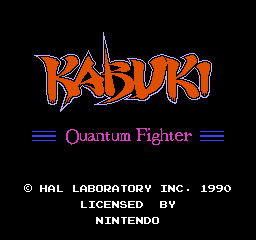 Kabuki - Quantum Fighter (Europe) Title Screen